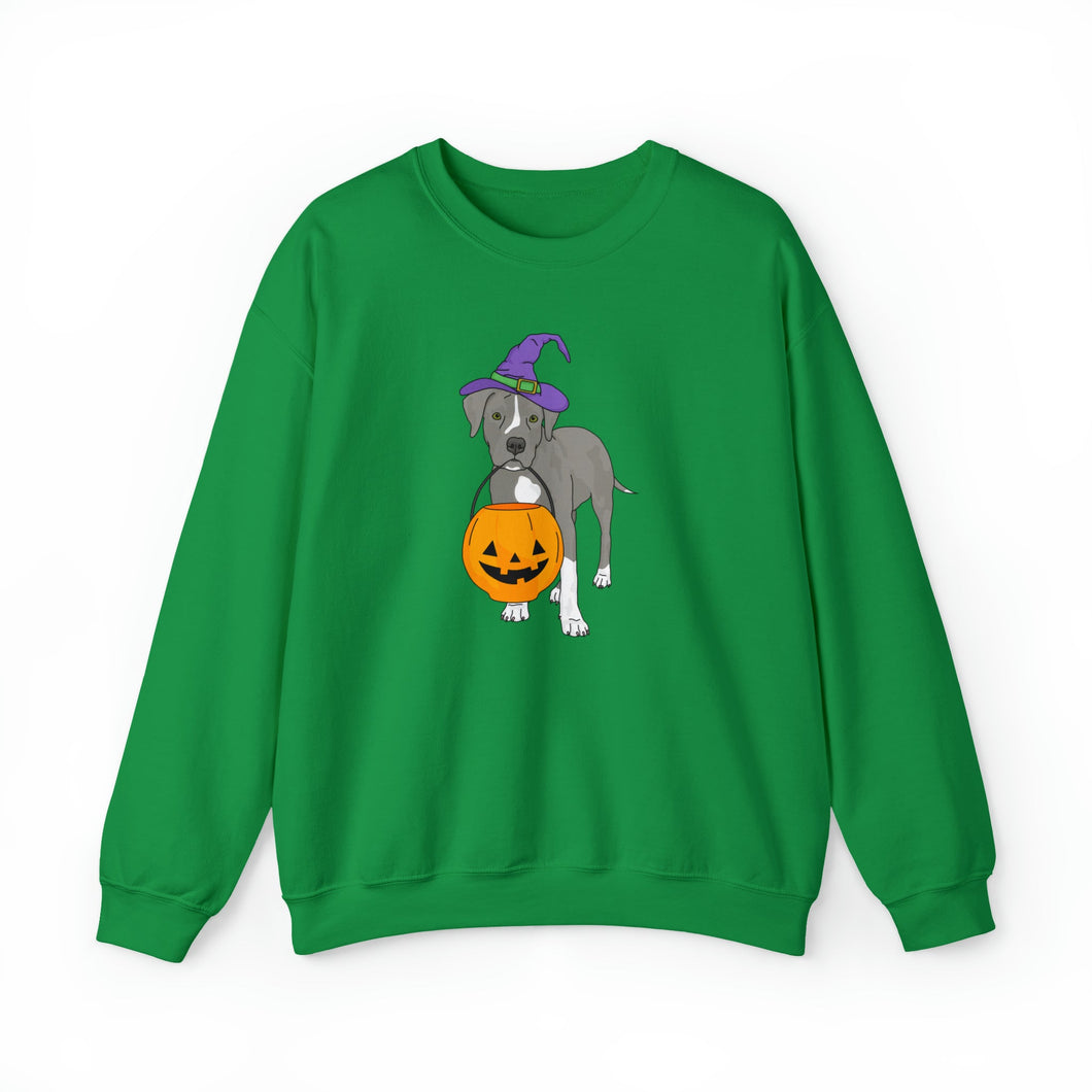 Witchy Puppy | Crewneck Sweatshirt - Detezi Designs-14939133600618861117