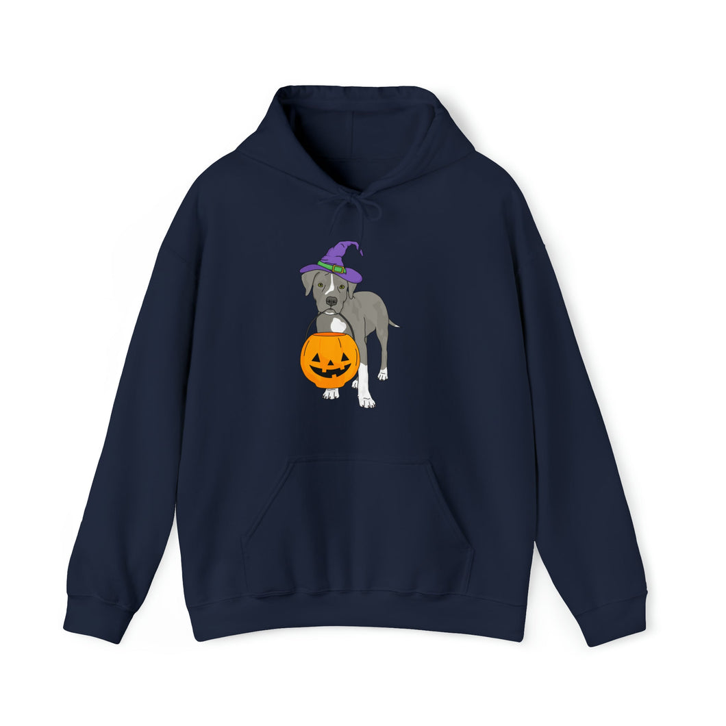 Witchy Puppy | Hooded Sweatshirt - Detezi Designs-23588658594086762581