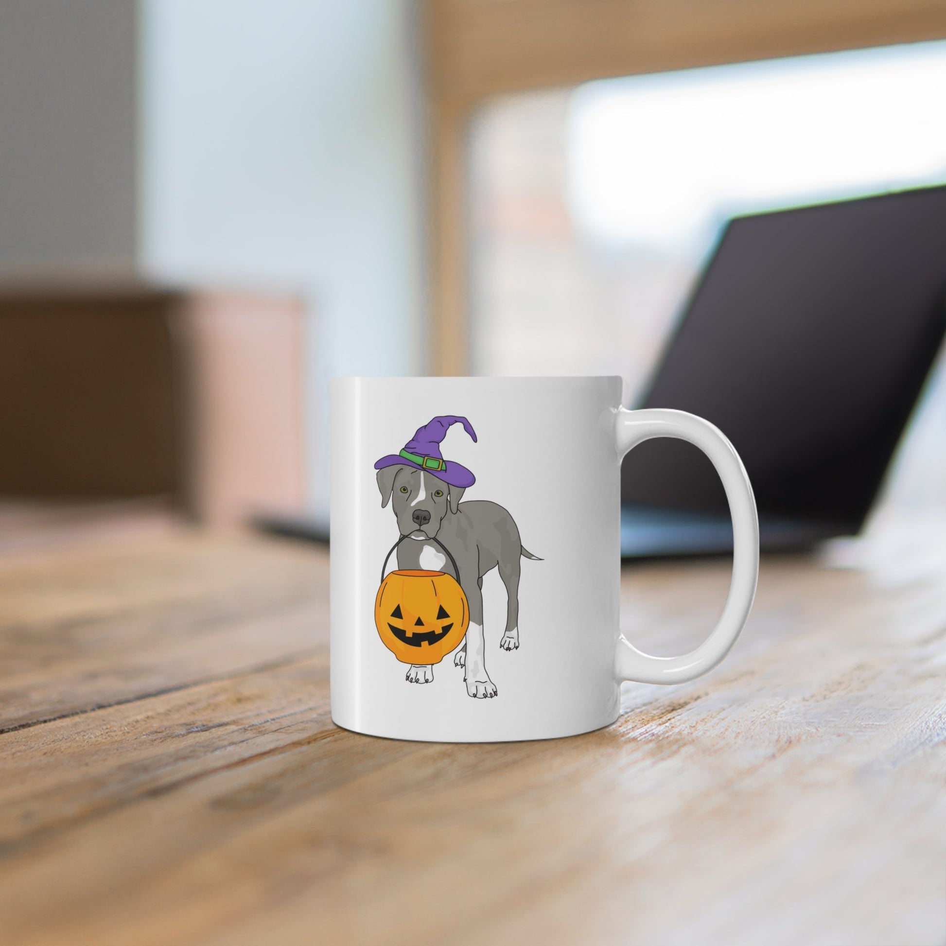 Witchy Puppy | Mug - Detezi Designs-17798378927938452227
