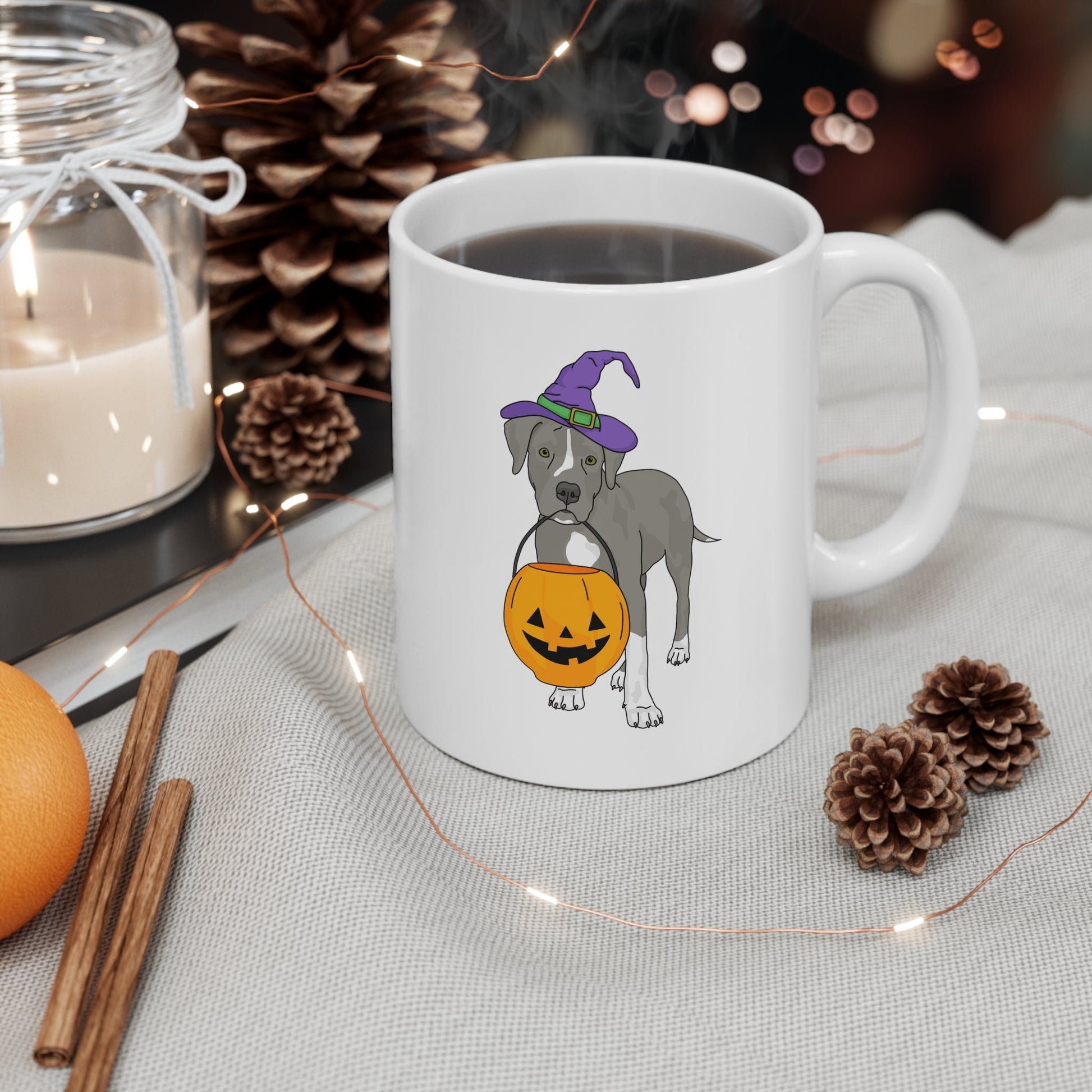 Witchy Puppy | Mug - Detezi Designs-17798378927938452227