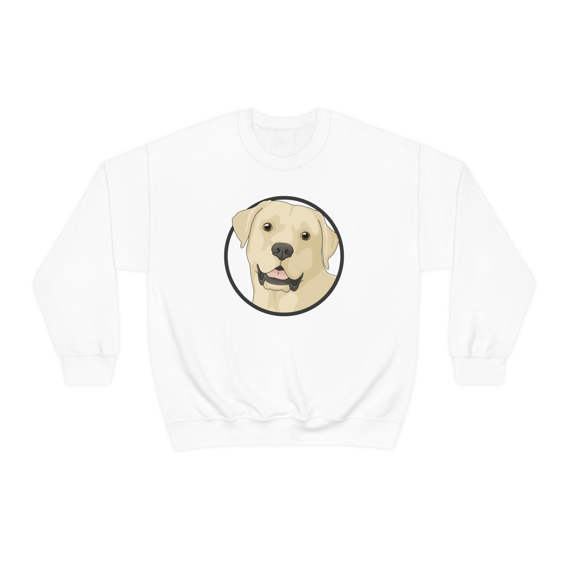 Yellow Labrador Retriever Circle | Crewneck Sweatshirt - Detezi Designs-15621444473338593486