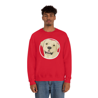 Yellow Labrador Retriever Circle | Crewneck Sweatshirt - Detezi Designs-23358271017325365562