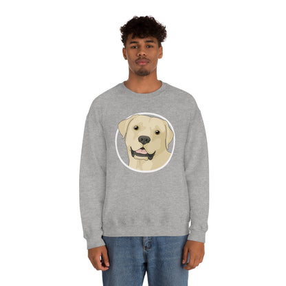 Yellow Labrador Retriever Circle | Crewneck Sweatshirt - Detezi Designs-23358271017325365562