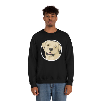 Yellow Labrador Retriever Circle | Crewneck Sweatshirt - Detezi Designs-23358271017325365562