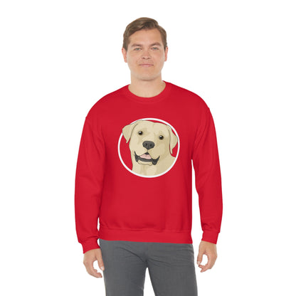 Yellow Labrador Retriever Circle | Crewneck Sweatshirt - Detezi Designs-23358271017325365562