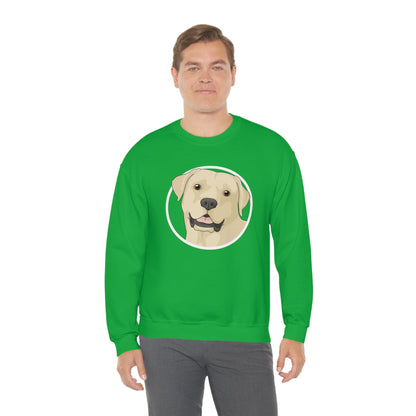 Yellow Labrador Retriever Circle | Crewneck Sweatshirt - Detezi Designs-23358271017325365562