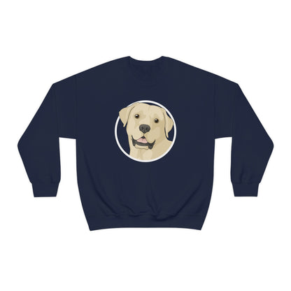 Yellow Labrador Retriever Circle | Crewneck Sweatshirt - Detezi Designs-28473908501471222546