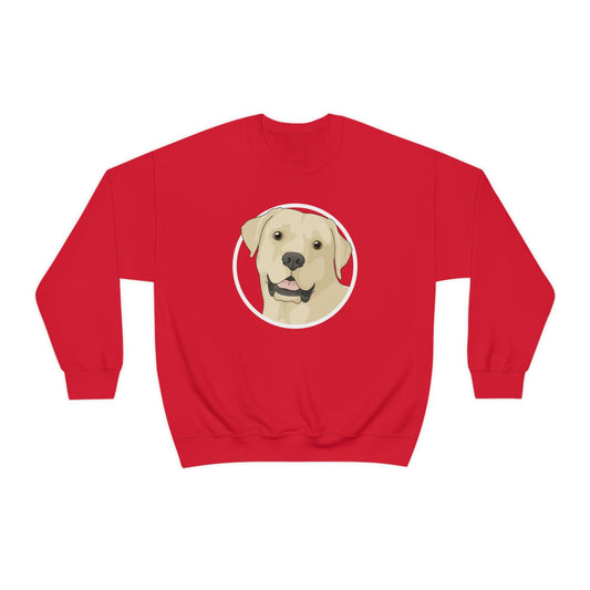 Yellow Labrador Retriever Circle | Crewneck Sweatshirt - Detezi Designs-43228884059749350127