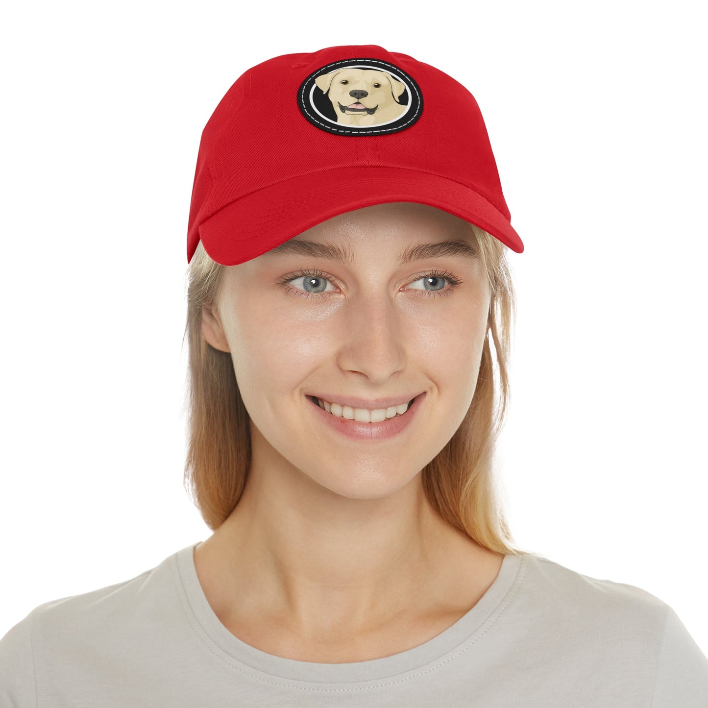 Yellow Labrador Retriever Circle | Dad Hat - Detezi Designs-26273993121320500822