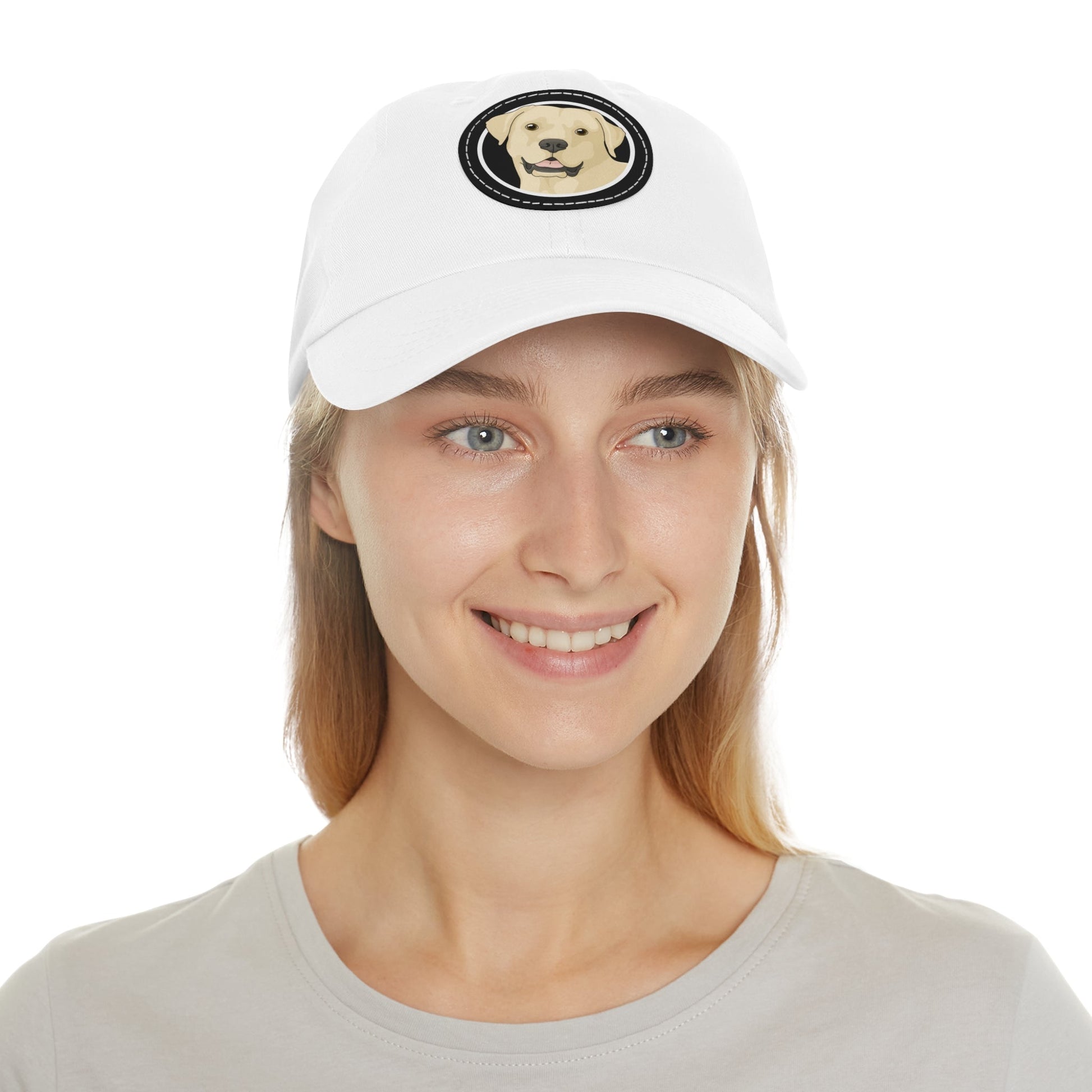 Yellow Labrador Retriever Circle | Dad Hat - Detezi Designs-26273993121320500822