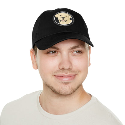 Yellow Labrador Retriever Circle | Dad Hat - Detezi Designs-26273993121320500822