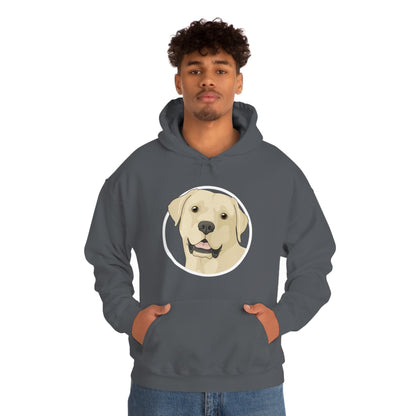 Yellow Labrador Retriever Circle | Hooded Sweatshirt - Detezi Designs-20509410872634861271