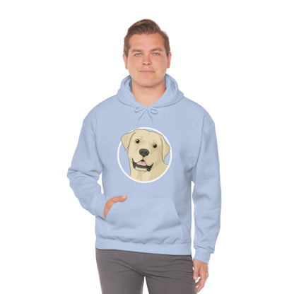 Yellow Labrador Retriever Circle | Hooded Sweatshirt - Detezi Designs-20509410872634861271