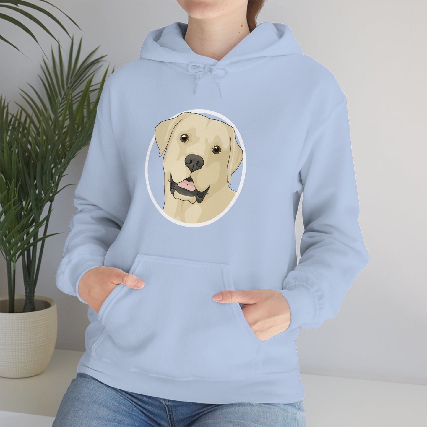 Yellow Labrador Retriever Circle | Hooded Sweatshirt - Detezi Designs-20509410872634861271