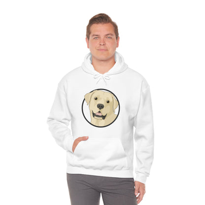 Yellow Labrador Retriever Circle | Hooded Sweatshirt - Detezi Designs-20509410872634861271