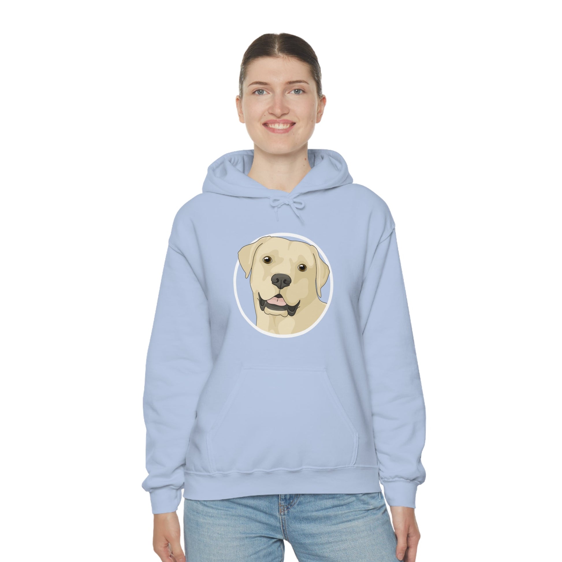 Yellow Labrador Retriever Circle | Hooded Sweatshirt - Detezi Designs-20509410872634861271