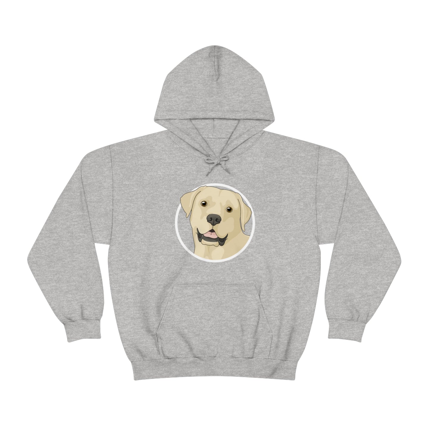 Yellow Labrador Retriever Circle | Hooded Sweatshirt - Detezi Designs-20509410872634861271