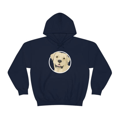 Yellow Labrador Retriever Circle | Hooded Sweatshirt - Detezi Designs-23915633184059594420