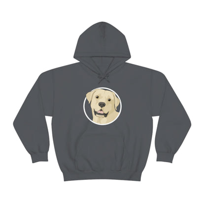 Yellow Labrador Retriever Circle | Hooded Sweatshirt - Detezi Designs-32292732203267422002