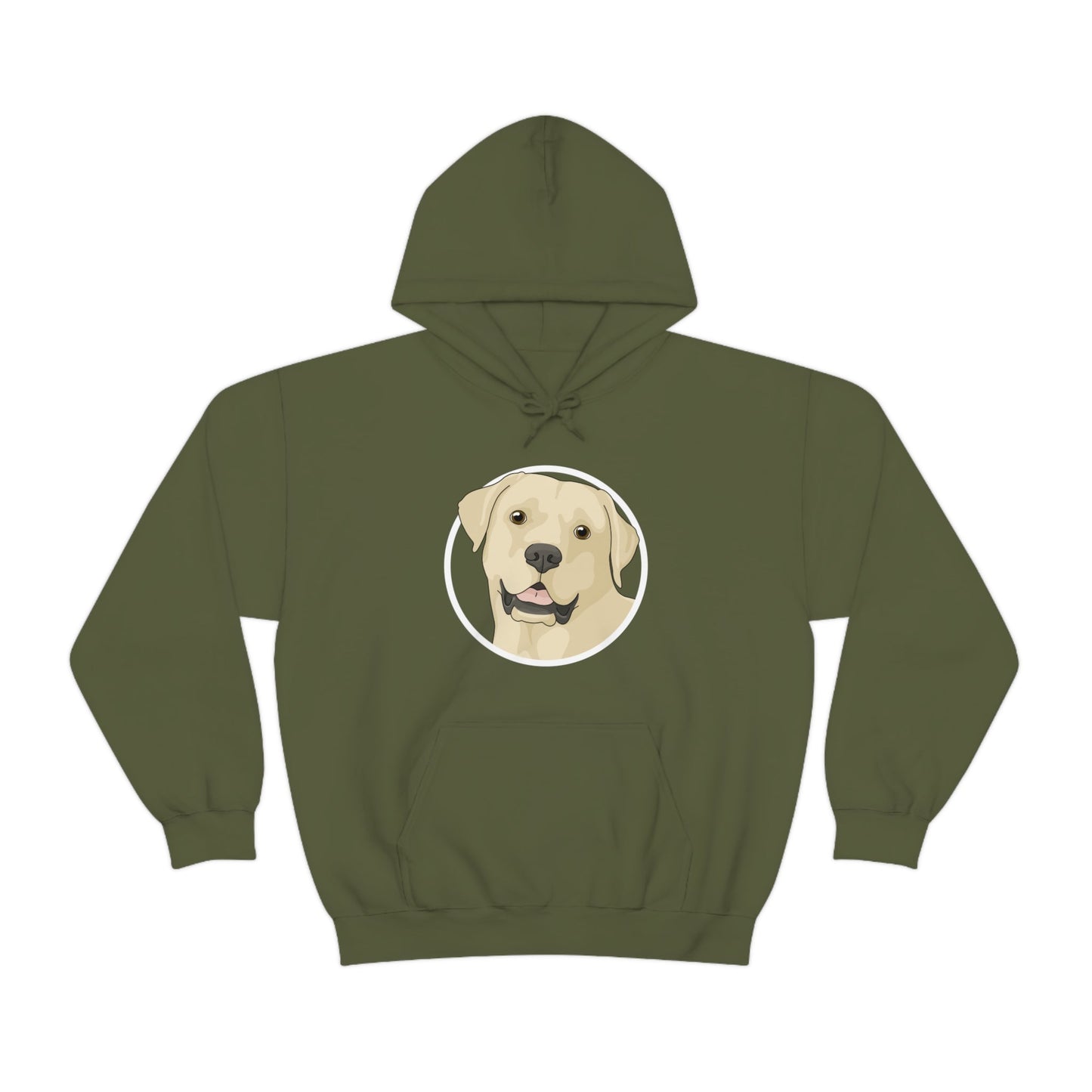 Yellow Labrador Retriever Circle | Hooded Sweatshirt - Detezi Designs-75619291367581912607