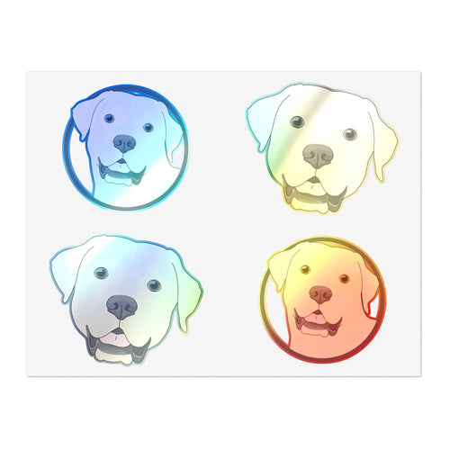Yellow Labrador Retriever Circle | Sticker Sheet - Detezi Designs-33003343741102775530