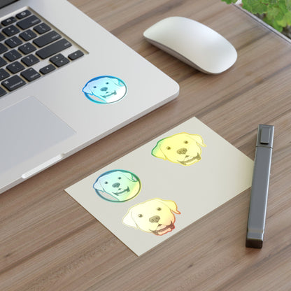 Yellow Labrador Retriever Circle | Sticker Sheet - Detezi Designs-43986046856487223390