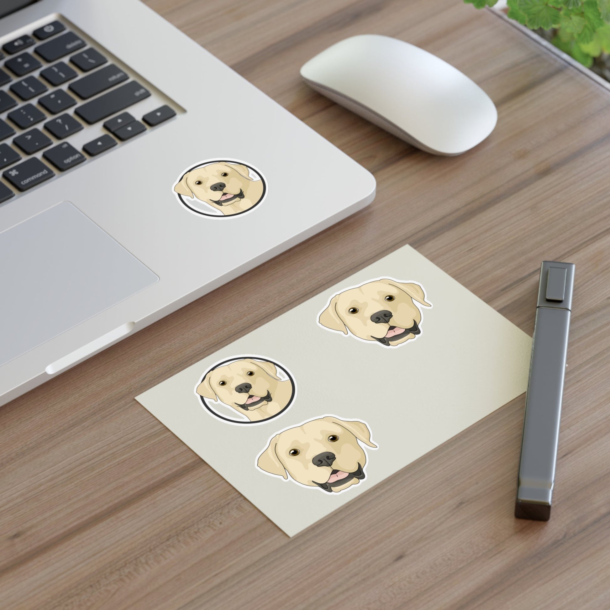 Yellow Labrador Retriever Circle | Sticker Sheet - Detezi Designs-43986046856487223390