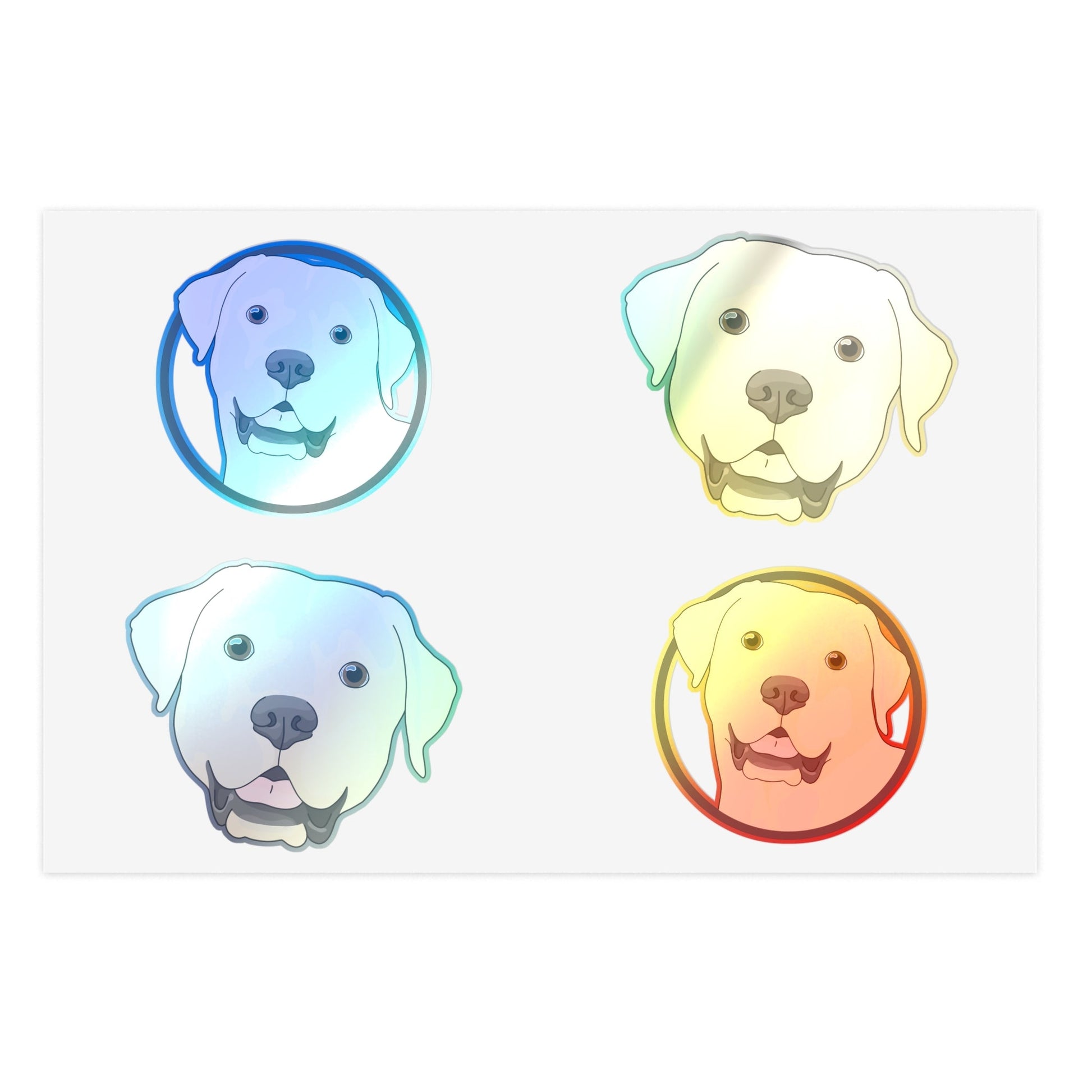 Yellow Labrador Retriever Circle | Sticker Sheet - Detezi Designs-43986046856487223390