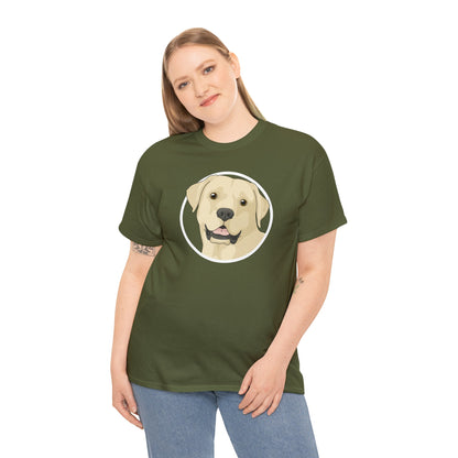 Yellow Labrador Retriever Circle | T-shirt - Detezi Designs-10230668948010334270