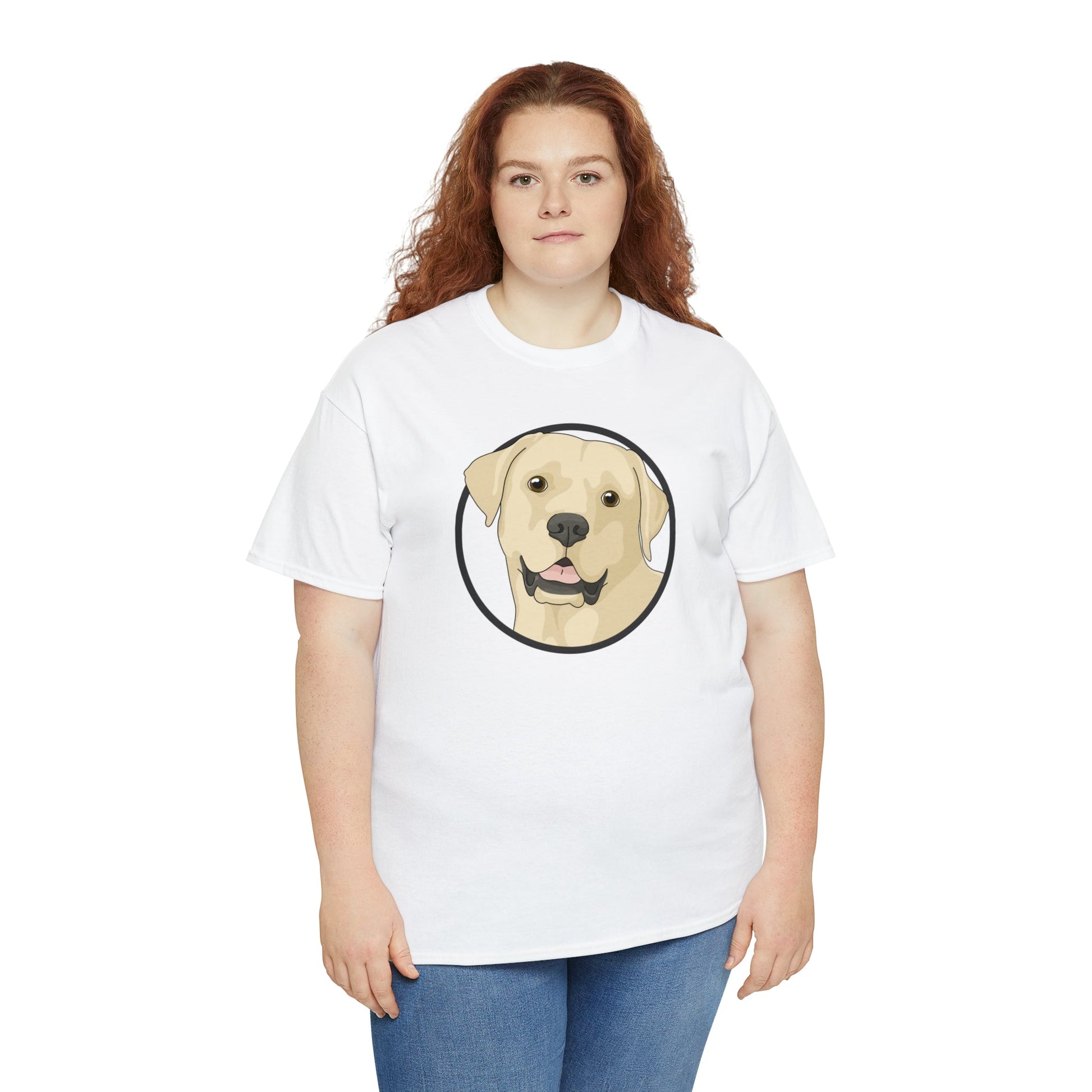 Yellow Labrador Retriever Circle | T-shirt - Detezi Designs-10230668948010334270