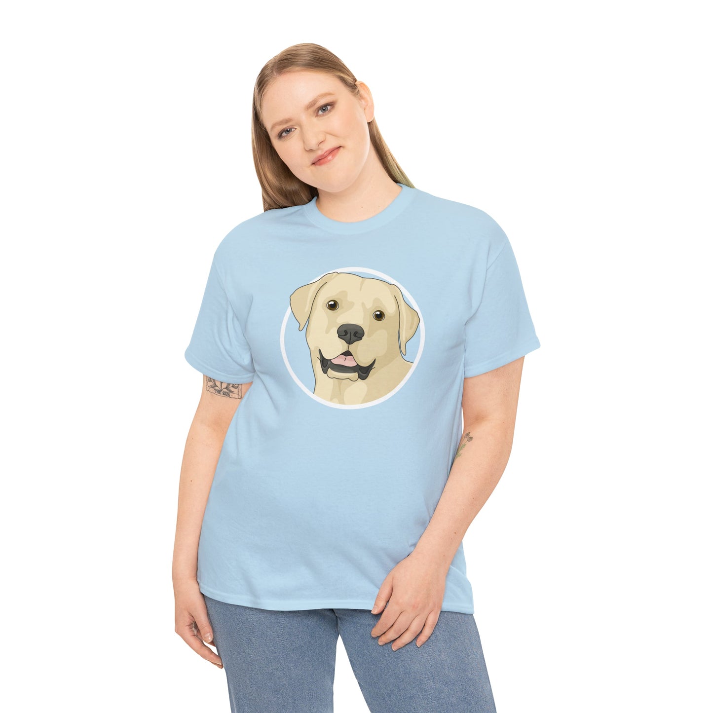 Yellow Labrador Retriever Circle | T-shirt - Detezi Designs-10230668948010334270