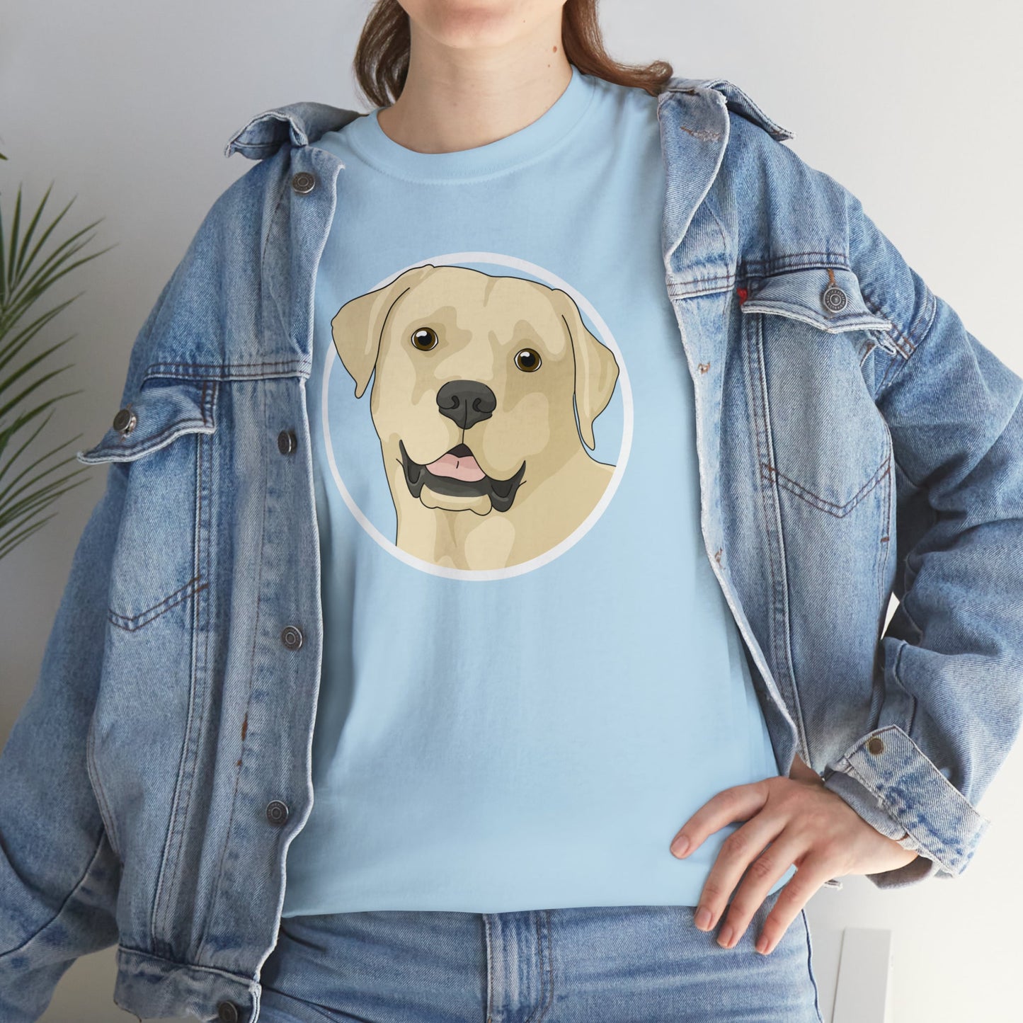 Yellow Labrador Retriever Circle | T-shirt - Detezi Designs-10230668948010334270