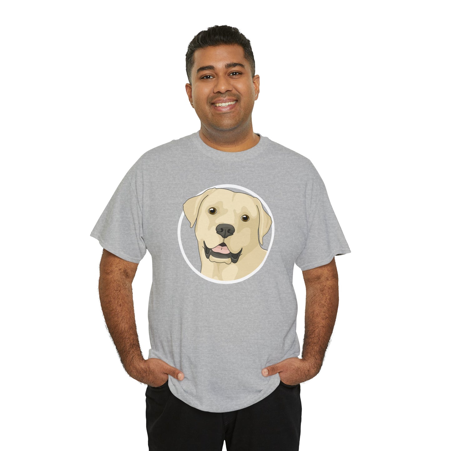 Yellow Labrador Retriever Circle | T-shirt - Detezi Designs-10230668948010334270