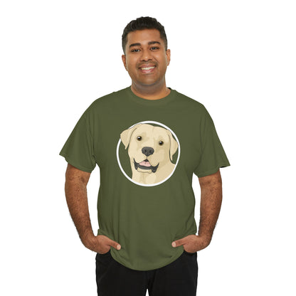 Yellow Labrador Retriever Circle | T-shirt - Detezi Designs-10230668948010334270