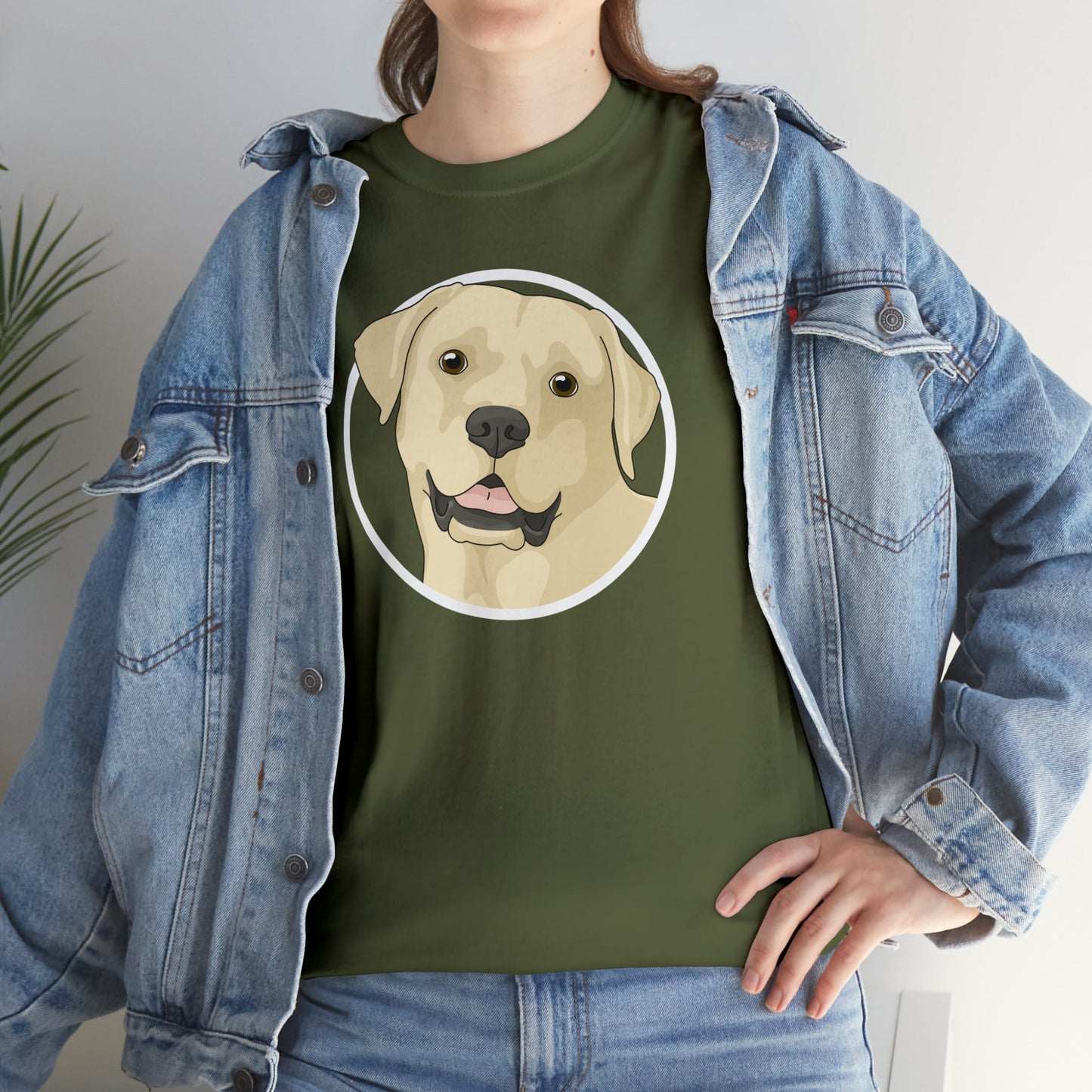 Yellow Labrador Retriever Circle | T-shirt - Detezi Designs-10230668948010334270