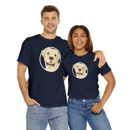 Yellow Labrador Retriever Circle | T-shirt - Detezi Designs-10230668948010334270