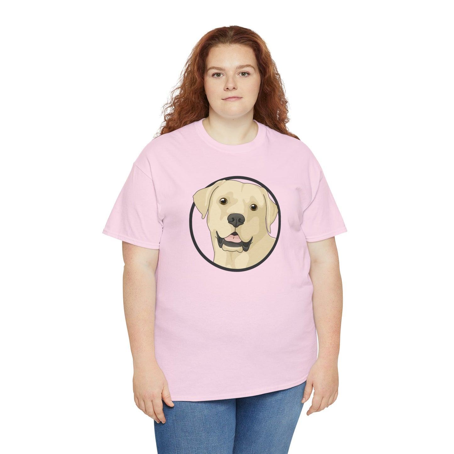 Yellow Labrador Retriever Circle | T-shirt - Detezi Designs-10230668948010334270