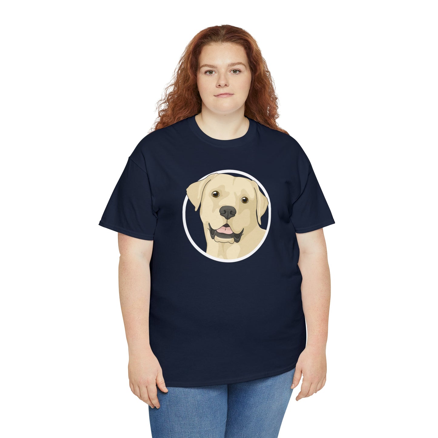 Yellow Labrador Retriever Circle | T-shirt - Detezi Designs-10230668948010334270