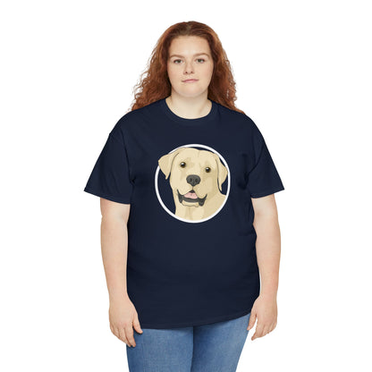 Yellow Labrador Retriever Circle | T-shirt - Detezi Designs-10230668948010334270