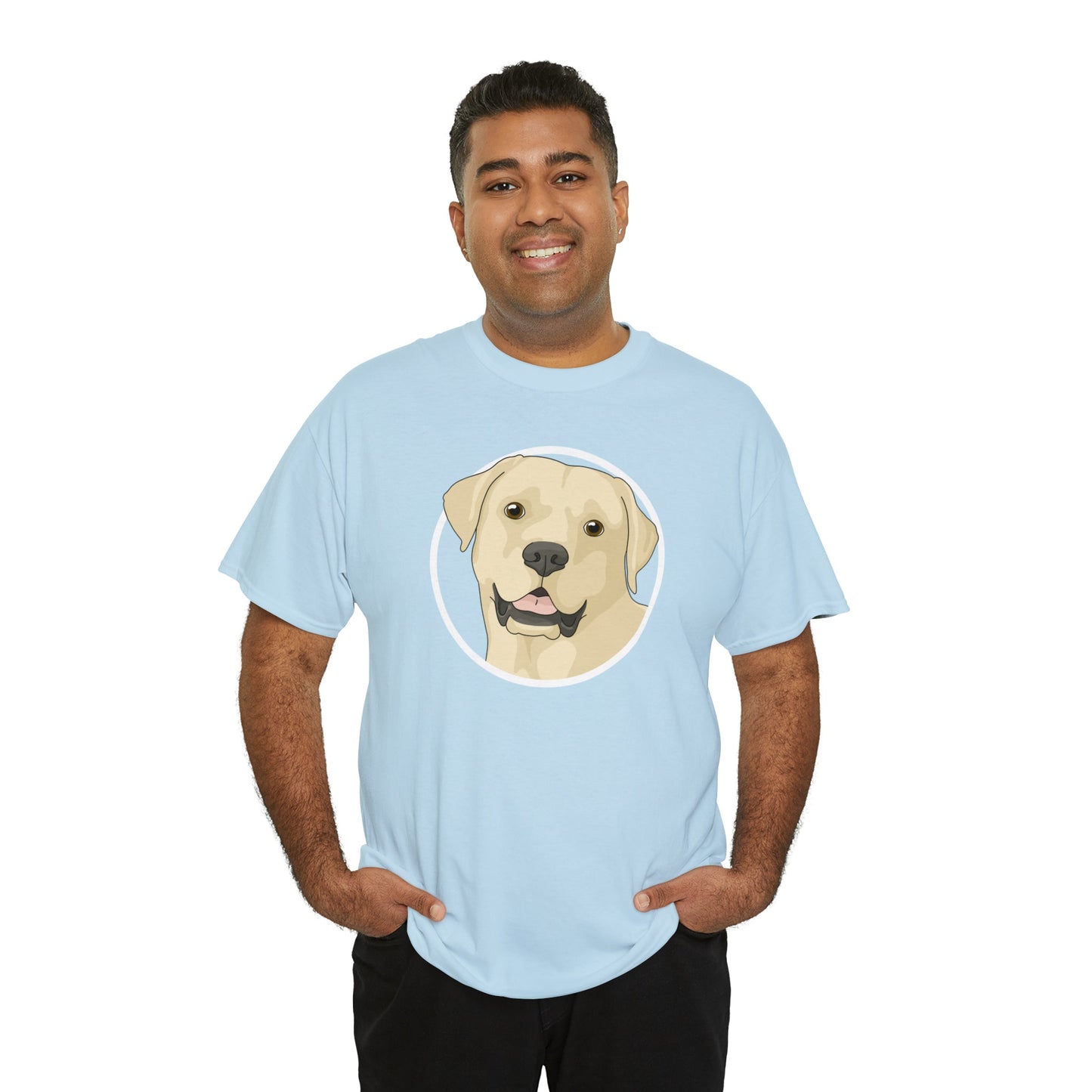 Yellow Labrador Retriever Circle | T-shirt - Detezi Designs-10230668948010334270