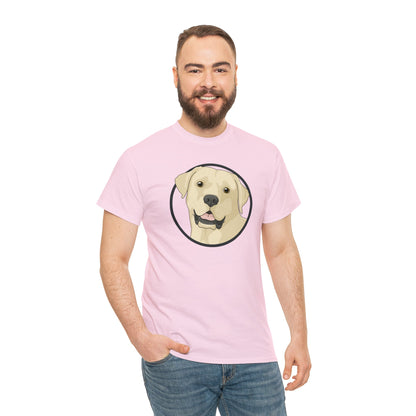 Yellow Labrador Retriever Circle | T-shirt - Detezi Designs-10230668948010334270