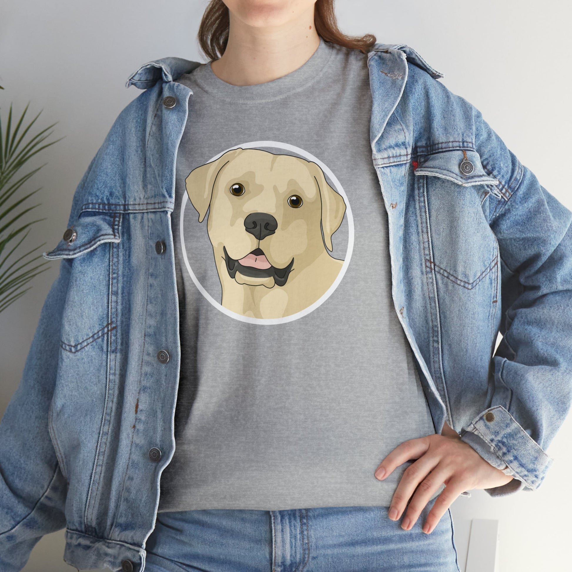 Yellow Labrador Retriever Circle | T-shirt - Detezi Designs-10230668948010334270