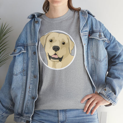 Yellow Labrador Retriever Circle | T-shirt - Detezi Designs-10230668948010334270