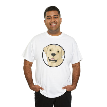 Yellow Labrador Retriever Circle | T-shirt - Detezi Designs-10230668948010334270