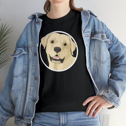 Yellow Labrador Retriever Circle | T-shirt - Detezi Designs-10230668948010334270