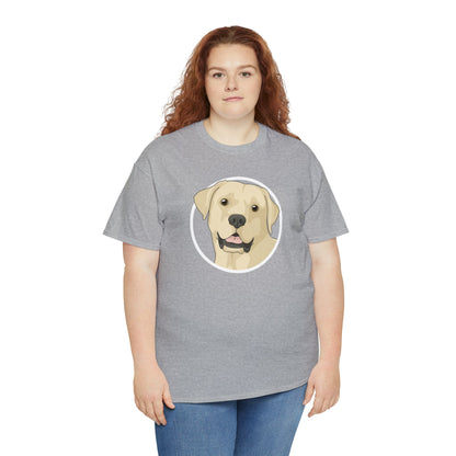 Yellow Labrador Retriever Circle | T-shirt - Detezi Designs-10230668948010334270