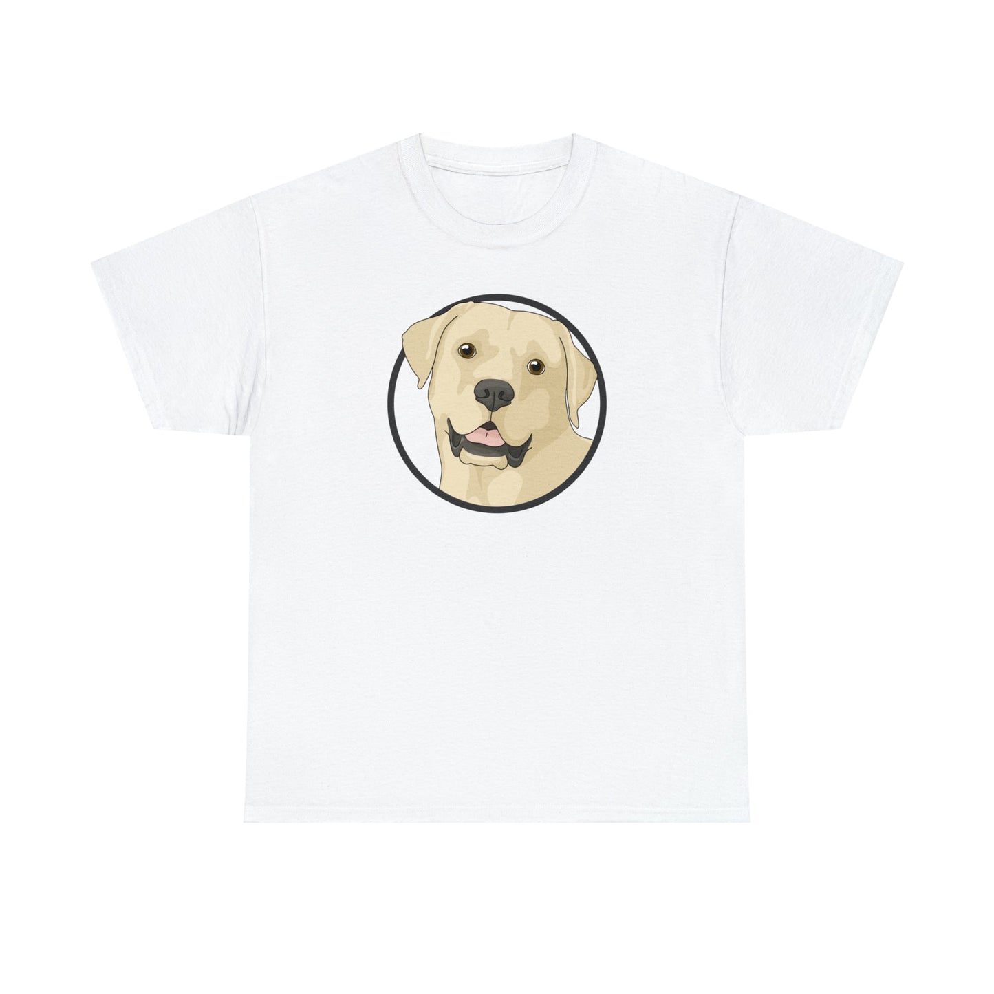 Yellow Labrador Retriever Circle | T-shirt - Detezi Designs-10230668948010334270