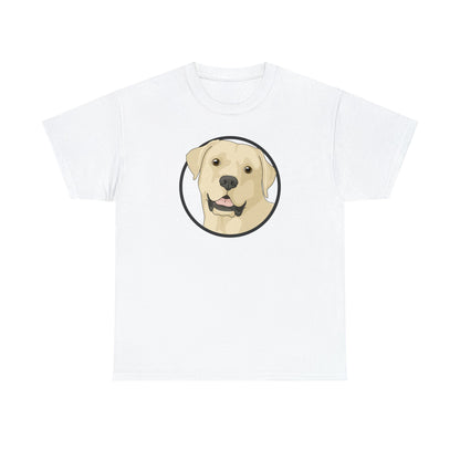 Yellow Labrador Retriever Circle | T-shirt - Detezi Designs-10230668948010334270