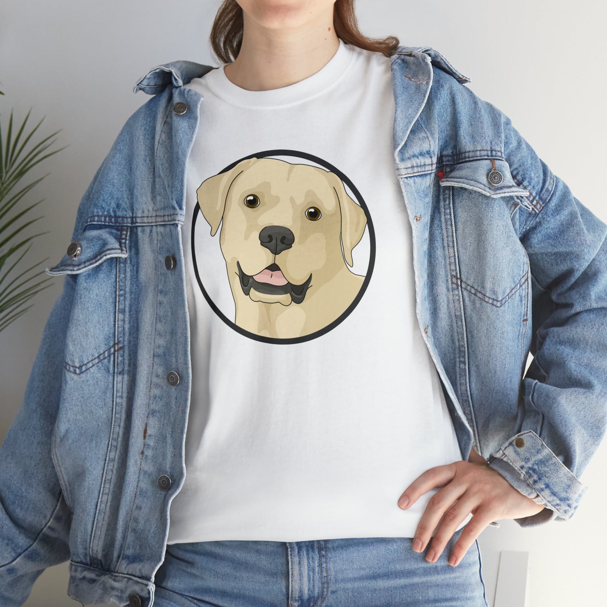 Yellow Labrador Retriever Circle | T-shirt - Detezi Designs-10230668948010334270