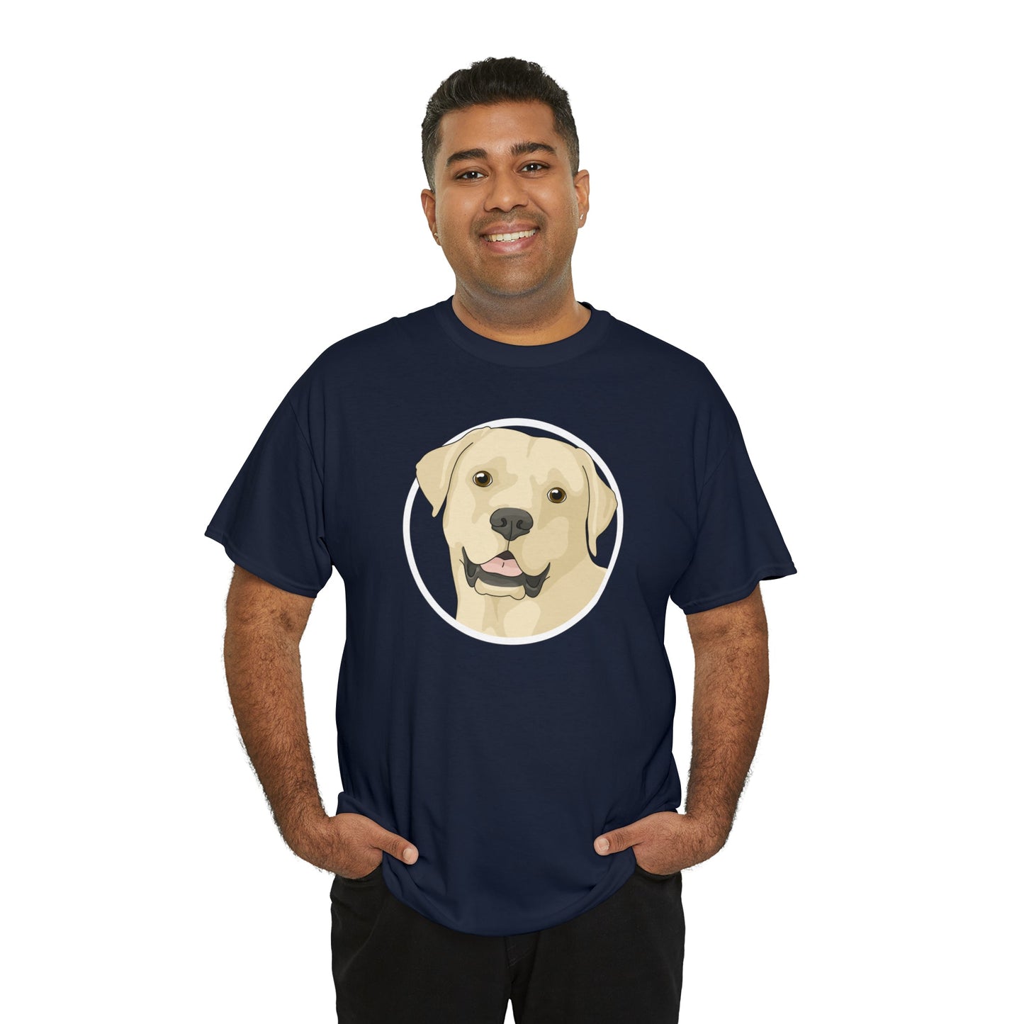 Yellow Labrador Retriever Circle | T-shirt - Detezi Designs-10230668948010334270